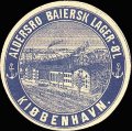 Baiersk lagerl - med billede af bryggeriet - Rund etiket