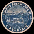 Baiersk lager�l - med billede af bryggeriet - Rund etiket