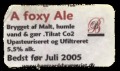 A Foxy Ale - Rygetiket