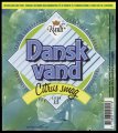 Dansk Vand Citrus Smag - 1,5 l - Brystetiket