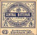 Central Bitter�l - Aftapperetiket C. Larsen N�rrebrogade 92