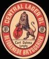 Central Lager l - Aftapperetiket Carl Dahms Lyngby