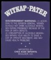 Witkap Pater - Backlabel