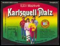 Karlsquell Malz - 0,33 Malztrunk - Frontlabel