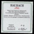 Haubach Pils - Backlabel