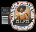 Alfa Fresh Holland Beer - With hanger on left side with barcode