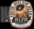 Alfa Fresh Holland Beer - With hanger on left side without barcode