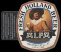 Alfa Fresh Holland Beer - With hanger on left side without barcode