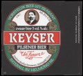 Keyser Pilsener Beer - Backlabel without barcode