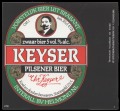 Keyser Pilsener Beer - Backlabel without barcode