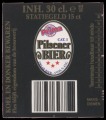 Prima Pilsener Bier - Backlabel with barcode