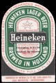 Heineken Lager Beer contains +- 5% of alcohol by volume - Frontlabel