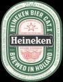 Heineken Lager Beer export Belgium - Frontlabel