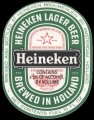 Heineken Lager Beer contains +- 5% of alcohol by volume - Frontlabel