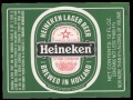 Heineken Lager Beer export USA squarely label - Frontlabel