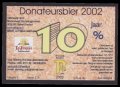 Donateursbier 2002 - Frontlabel