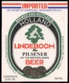 Lindeboom Holland Pilsener Beer export USA - Frontlabel
