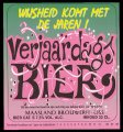 Wisheid komt met de jaren Verjaardags Bier - Frontlabel