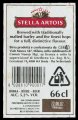 Stella Artois Preium Lager Beer - Backlabel with barcode