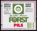 Forst Pils - Frontlabel with barcode