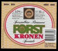 Forst Kronen Speciale - Frontlabel with barcode