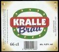 Kralle Bru 66 cl - Frontlabel with barcode