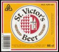 St. Victors Beer 66 cl - Frontlabel with barcode