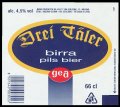 Drei Tler birra pils bier 66 cl - Frontlabel with barcode