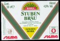 Stuben Bru golden mark 33 cl - Frontlabel