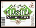 Classica von Wunster Analcolica 66 cl - Frontlabel with barcode