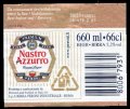 Nastro Azurro Export Lager 66 cl - Backlabel with barcode