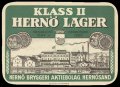 Klass II Hern Lager - Frontlabel