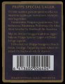Pripps Special Lager - Backlabel with barcode