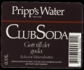 Pripps Water ClubSoda - Frontlabel with barcode
