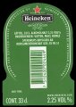 Heineken Lager Beer Premium Quality - Backlabel with barcode