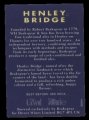 Henley Bridge - Back label