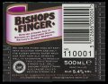 Bishops Finger Kentish Strong Ale - Backlabel