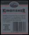 Kingfisher Strong Lager Beer - Backlabel