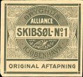 Alliance Skibsl - no. 1 Original aftapning - Firkantet Brystetiket
