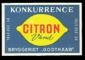 Konkurrence citron vand - Firkantet Brystetiket