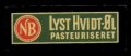 Lyst Hvidt-l Pasteuriseret halsetiket