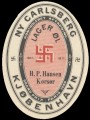 Lagerl - aftapperetiket H. P. Hansen Korsr