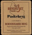 Pskebryg - Mrk baggrund p etiketten