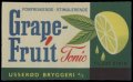 Grape Fruit Tonic - Brystetiket